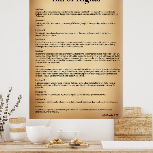 Gesetzentwurf US-Verfassung Poster (Küche)