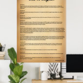 Gesetzentwurf US-Verfassung Poster (Heimbüro)