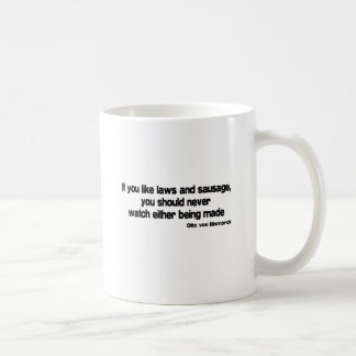 Gesetzes- und Wurstzitat Kaffeetasse