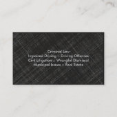 Gesetzesgeschäfts-Karte - blaues Grau-Schwarzes Visitenkarte (Rückseite)