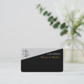 Gesetzeshalb geometrische moderne visitenkarte (Stehend Vorderseite)