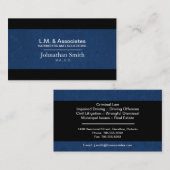 GesetzesVisitenkarte-- blauer u. schwarzer Visitenkarte (Vorne/Hinten)