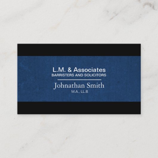 GesetzesVisitenkarte-- blauer u. schwarzer Visitenkarte (Vorderseite)