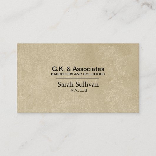 GesetzesVisitenkarte - einfacher Visitenkarte (Vorderseite)