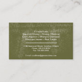 GesetzesVisitenkarte - einfacher Visitenkarte (Rückseite)