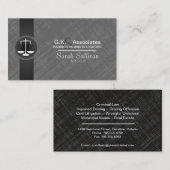 GesetzesVisitenkarte-graue schwarze stilvolle Visitenkarte (Vorne/Hinten)