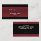 GesetzesVisitenkarte-- roter u. schwarzer Visitenkarte (Vorne/Hinten)