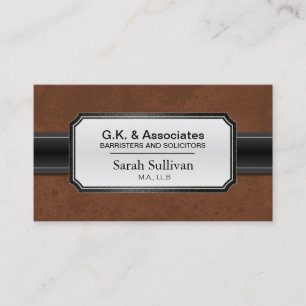 GesetzesVisitenkarte - schwarzer stilvoller Visitenkarte