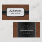 GesetzesVisitenkarte - schwarzer stilvoller Visitenkarte (Vorne/Hinten)