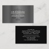 GesetzesVisitenkarte-- silberner u. schwarzer Visitenkarte (Vorne/Hinten)