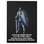 Gesetzesvollstreckung-Klemmbrett Klemmbrett (Rückseite)