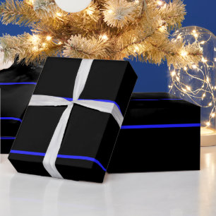 Gesetzesvollstreckung-Polizei verdünnt Blue Line Geschenkpapier