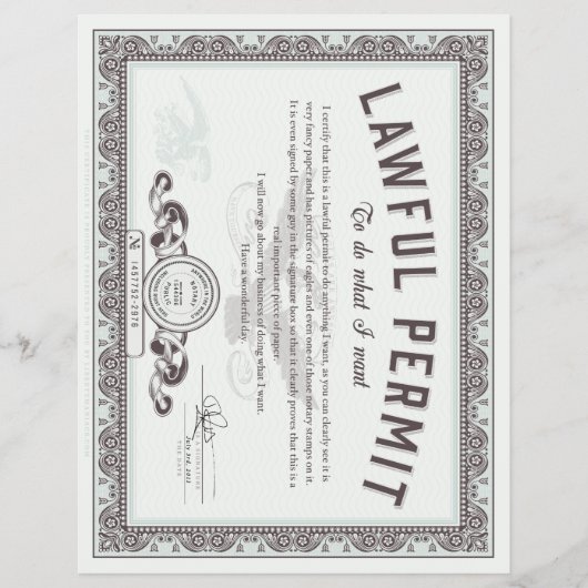 Gesetzliche Erlaubnis, das zu tun, was Sie Flyer G (Vorne)