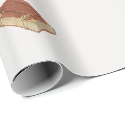 Gesetzliche Skala Gavel Rechtes antikes Muster Geschenkpapier (Rolleneckpunkt)