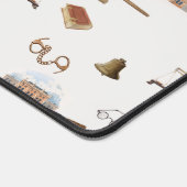 Gesetzliche Skala Gavel Rechtes antikes Muster Schreibtischunterlage (Ecke)