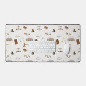 Gesetzliche Skala Gavel Rechtes antikes Muster Schreibtischunterlage (Tastatur & Maus)