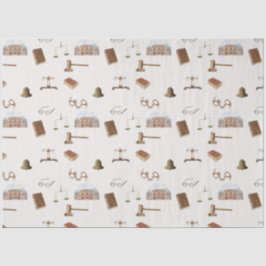 Gesetzliche Skala Gavel Rechtes antikes Muster Seidenpapier