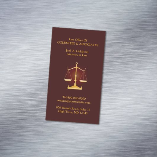 Gesetzliche Skala Magnetische Visitenkarte (Beispiel)