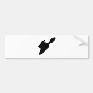Gesetzt in Bucht-Insel-Silhouette-Logo-Form Autoaufkleber