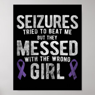 Gesetzt mit dem falschen Bewusstsein für Epilepsie Poster