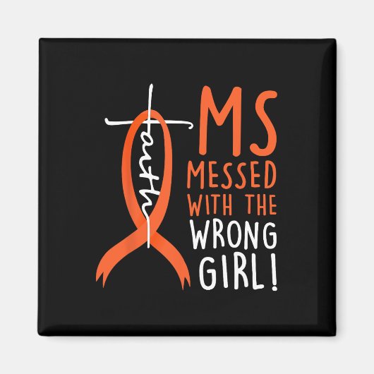 Gesetzt mit der falschen Girl-Multiple Sklerose Magnet (Vorne)