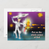 Gesetzte im Allgemeinen Rüstung des Gottes Postkarte (Vorne/Hinten)