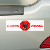 Gesichert durch Chihuahua Autoaufkleber (Auf Auto)