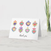 GESICHERTE HERZEN, MEXIKAN FOLGE DANKE KARTE (Vorderseite)