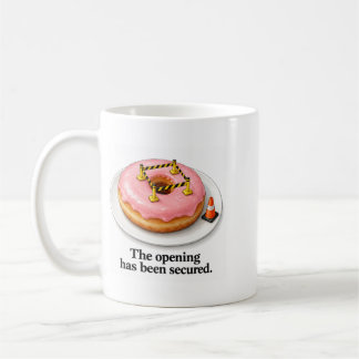 Gesicherte lustige Sicherheits-Donut-Öffnung Kaffeetasse
