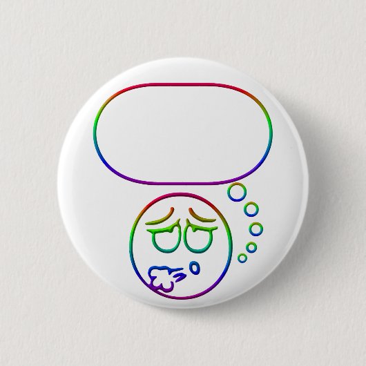 Gesicht #10 (mit Spracheblase) Button (Vorderseite)