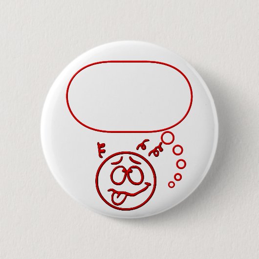 Gesicht #3 (mit Spracheblase) Button (Vorderseite)
