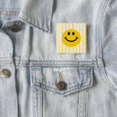 Gesicht auf sonnigen gelben Streifen Button (Beispiel)