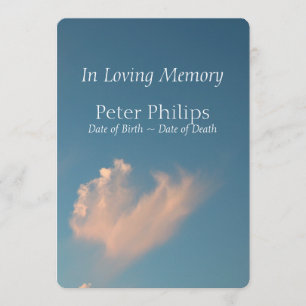 Gesicht Cloud 3 Beerdigung Ankündigung Einladung