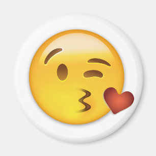 Gesicht, das einen Kuss Emoji wirft Magnet