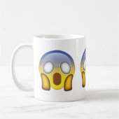 Gesicht, das in der Furcht Emoji schreit Kaffeetasse (Links)