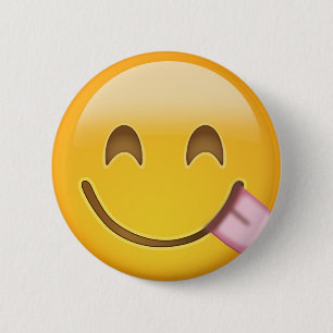 Gesicht, das köstliche Nahrung Emoji Savouring is Button