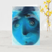 Gesicht der Furcht-Gruß-Karte, befürchten mich Karte (Gelbe Blume)