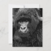 Gesicht der Gorilla Einladungen - Funny Animal Ein (Vorderseite)