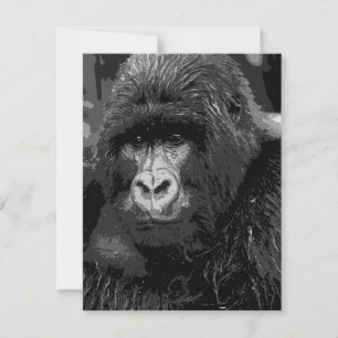 Gesicht der Gorilla Einladungen - Funny Animal Ein