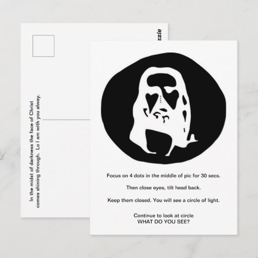 Gesicht der optischen Illusion der Postkarte (Vorne/Hinten)