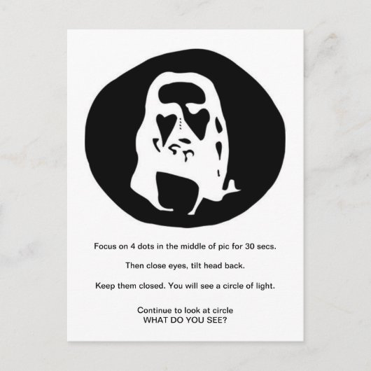 Gesicht der optischen Illusion der Postkarte (Vorderseite)