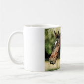 Gesicht der roten Mosaiksteine Kaffeetasse (Links)