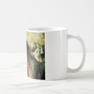 Gesicht der roten Mosaiksteine Kaffeetasse