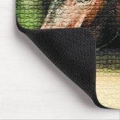 Gesicht der roten Mosaiksteine Mousepad (Ecke)