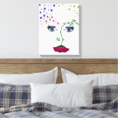 Gesicht des abstrakten Mädchens Nature Leinwanddruck (Insitu (Schlafzimmer))