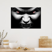 Gesicht des Bösen Vampire Poster drucken (Küche)