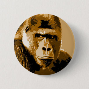 Gesicht des Gorillas Button