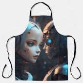 Gesicht des KI-Chatts Schürze (Vorderseite)