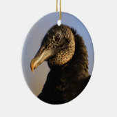 Gesicht des schwarzen Geiers Keramikornament (Rechts)
