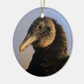 Gesicht des schwarzen Geiers Keramikornament (Links)